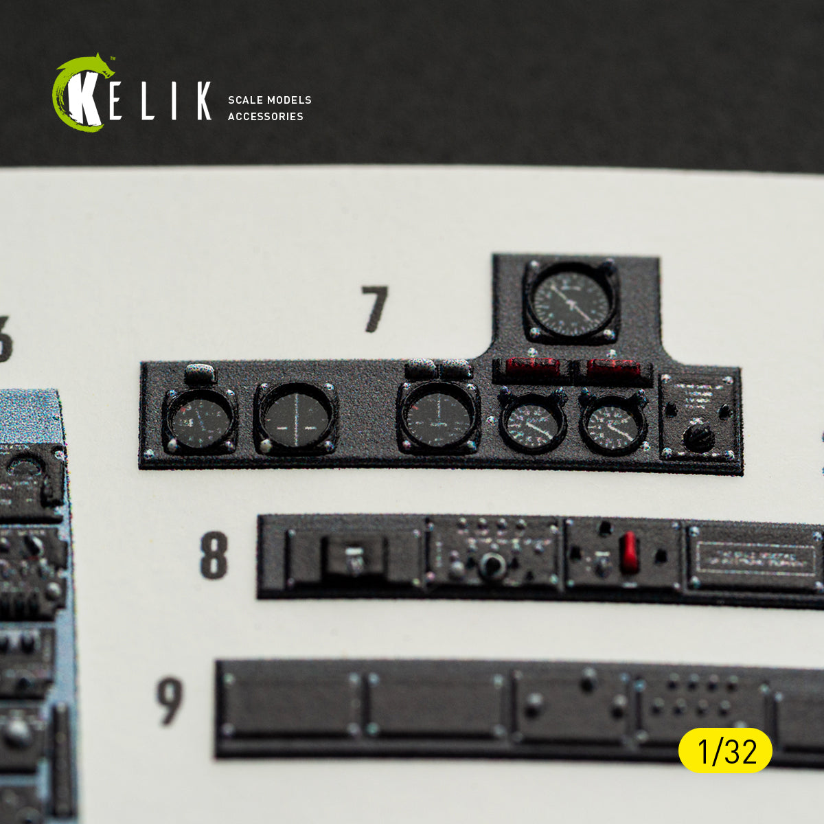 KELIK K32054 0V-10A/C Bronco - interior 3D decals for Kitty Hawk/Zimi models kit 1/32 – immagine 6