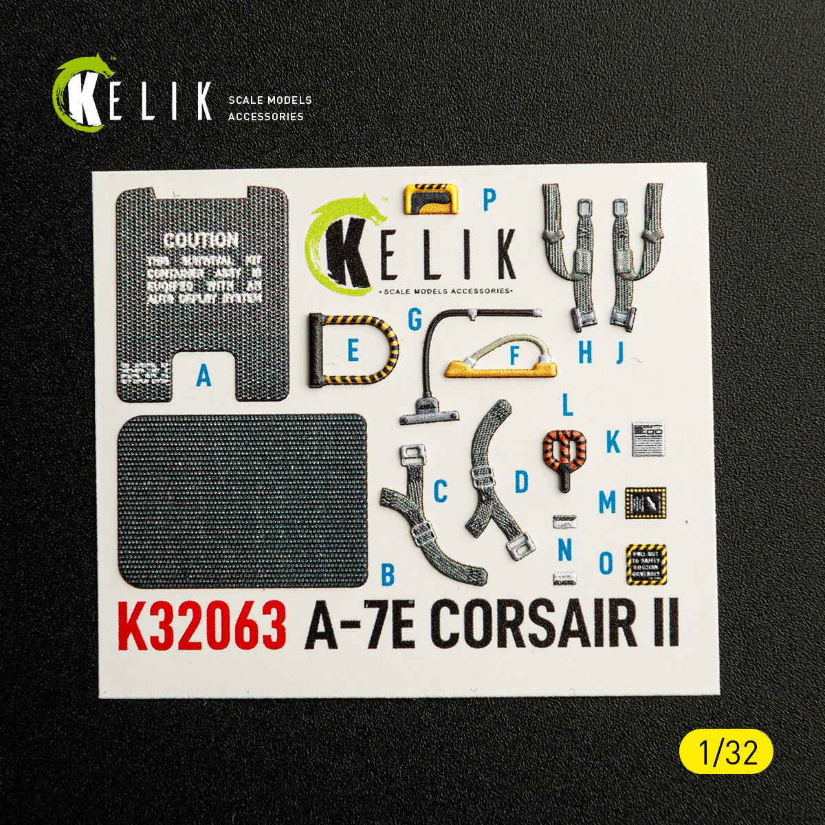 KELIK K32063 A-7E CORSAIR II - interior 3D decals for Trumpeter kit 1/32 – immagine 9