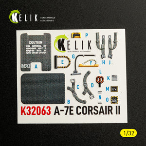 KELIK K32063 A-7E CORSAIR II - interior 3D decals for Trumpeter kit 1/32 – immagine 9