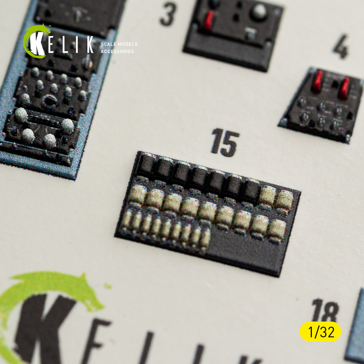 KELIK K32054 0V-10A/C Bronco - interior 3D decals for Kitty Hawk/Zimi models kit 1/32 – immagine 7