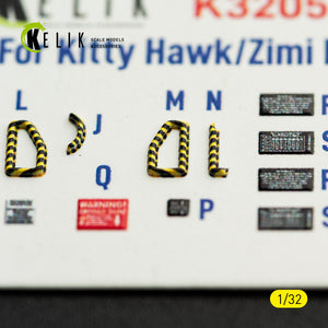 KELIK K32058 RF-5E - interior 3D decals for Kitty Hawk/Zimi models kit 1/32 – obrázek 9