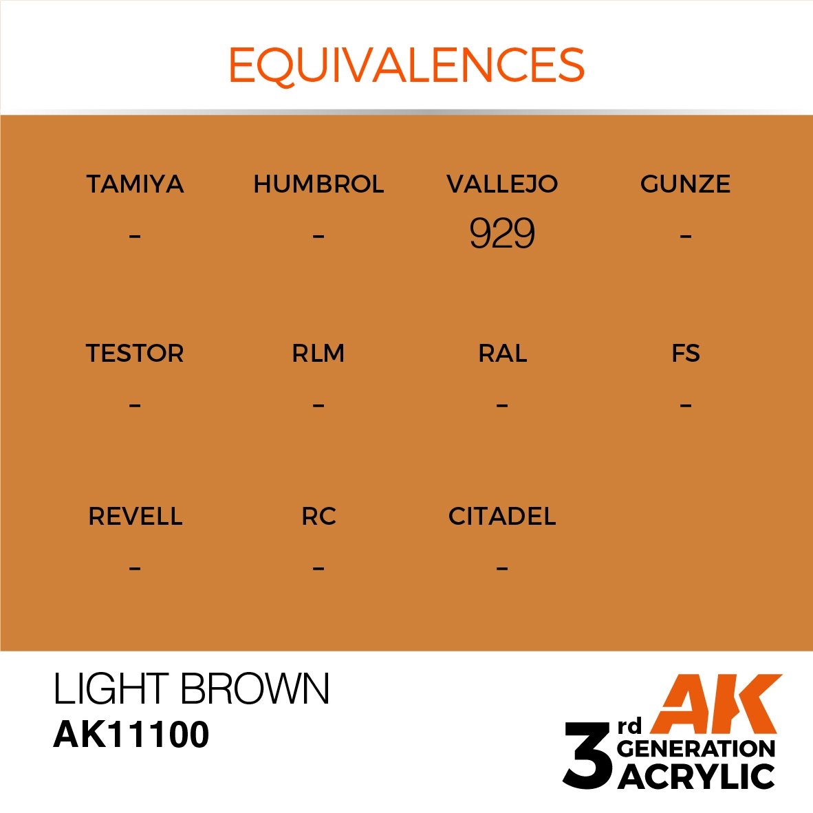 AK Interactive AK11100 LIGHT BROWN – STANDARD 17ml – image 2