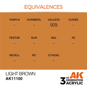 AK Interactive AK11100 LIGHT BROWN – STANDARD 17ml – image 2