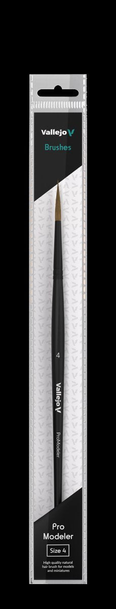 VALLEJO B01004 - Brush - Pro Modeler - Natural Hair Round No. 4