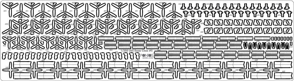 Pontos 35005F1 USS CV-14 Toconderoga 1944 Detail Up Set 1/350 – obrázek 15