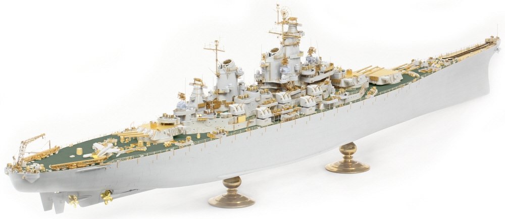 Pontos 37034FB USS BB-63 Missouri 1945 Advanced Detail Up Set for Hobbyboss Kit (Deck Blue 20B stained wooden deck) 1/350 – image 3