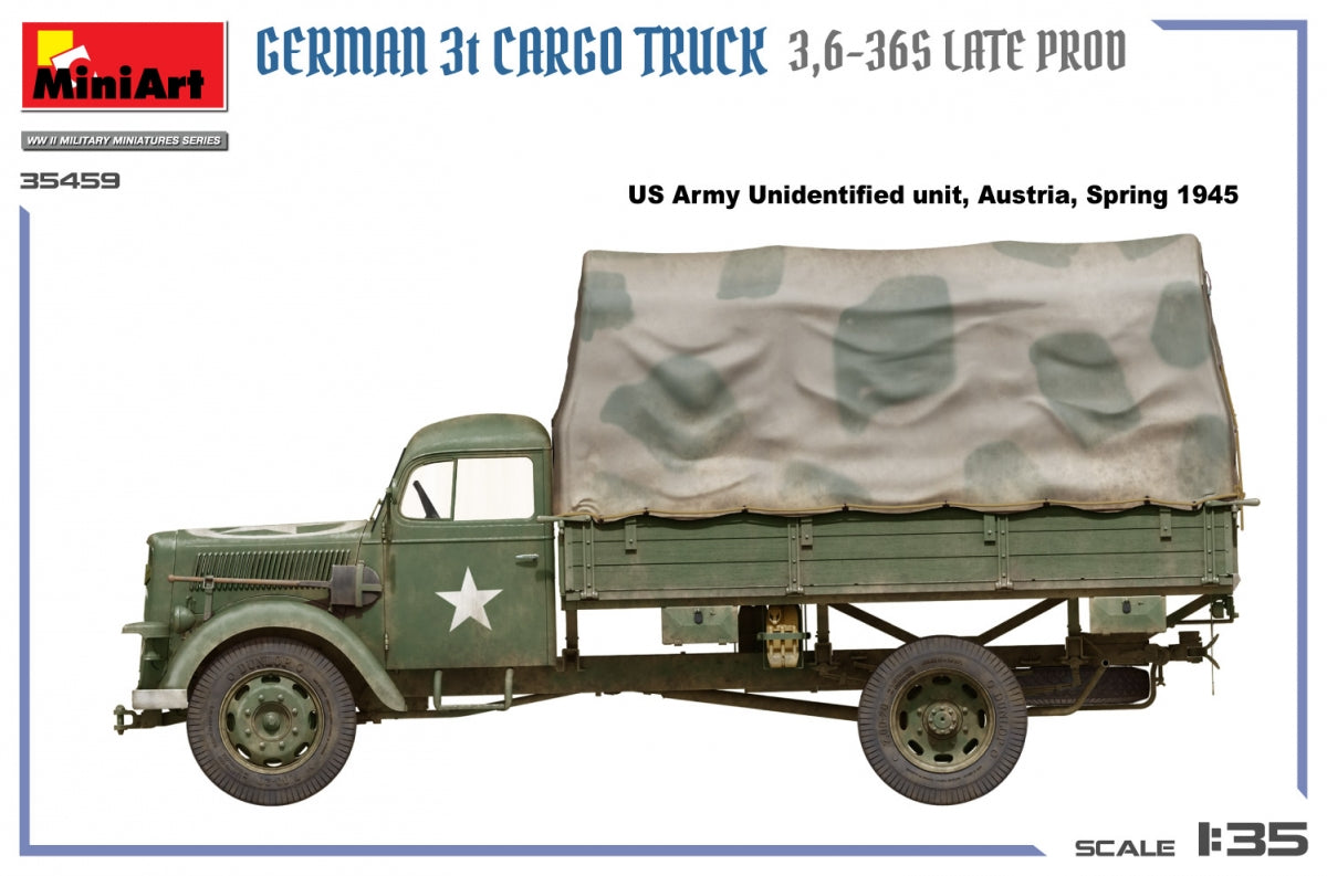 MiniArt 35459 German 3t Cargo Truck 3.5-36s Late Production 1/35 – image 18