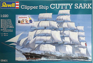 Revell 05401 Clipper Ship Cutty Sark w/color glue (1/220)