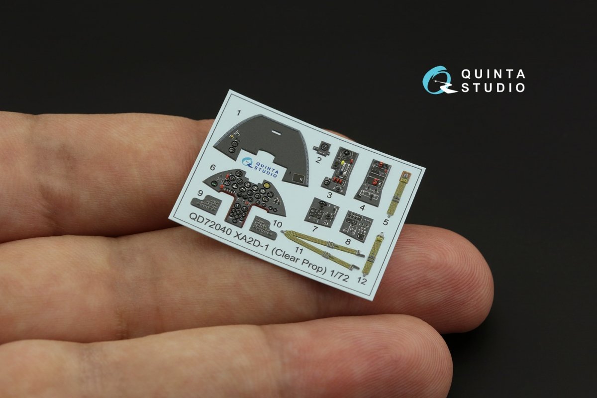 Quinta Studio QD72040 XA2D-1 3D-Printed &amp;amp; colored Interior on decal paper (Clear Prop) 1/72 – imagen 3