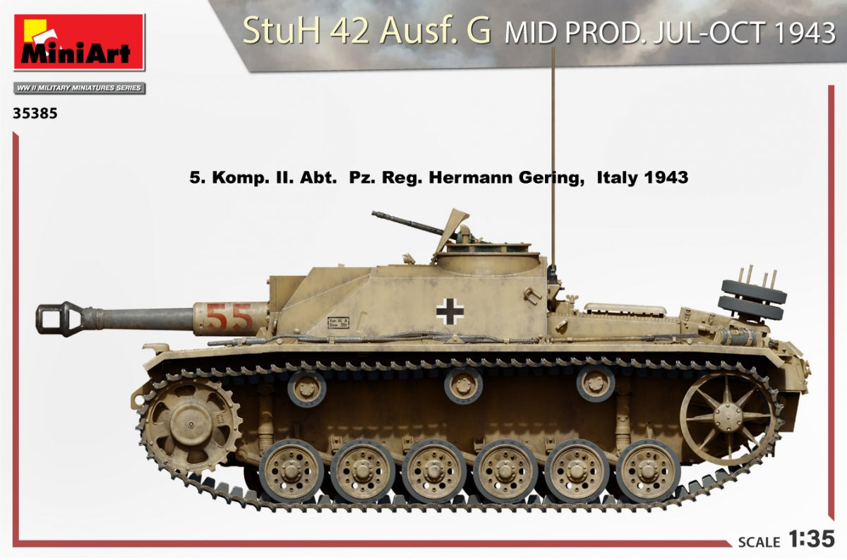 MiniArt 35385 StuH 42 Ausf. G MID PRODUCED BY JUL-OCT 1943 1/35 – immagine 5