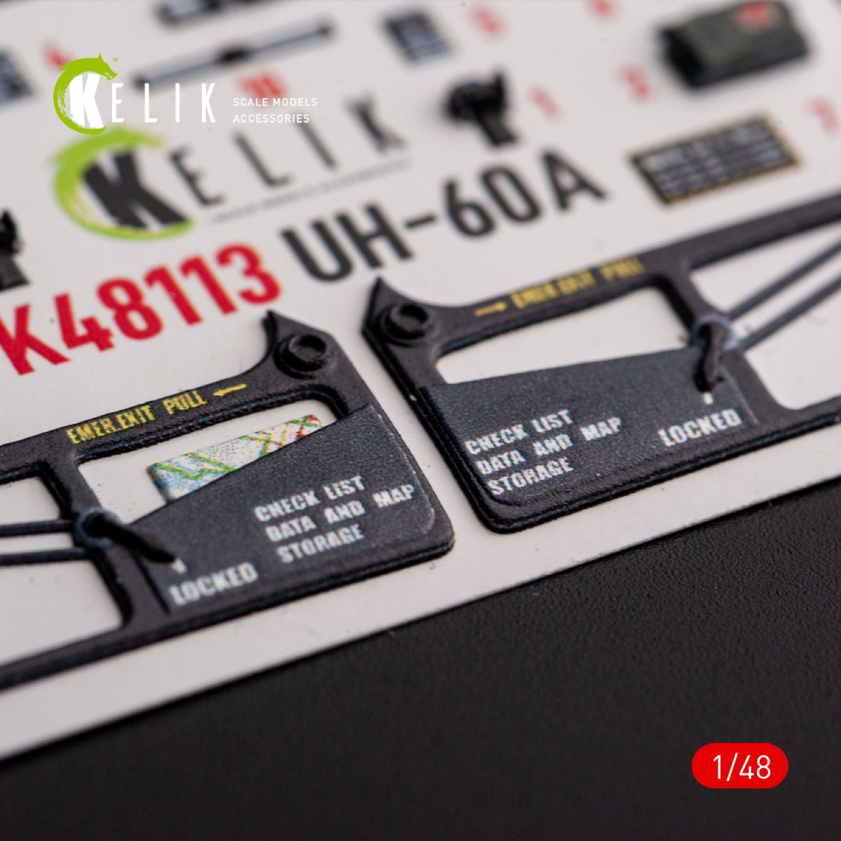 KELIK K48113 UH-60A Black Hawk - Type 1 interior 3D decals for ICM kit 1/48 – image 8