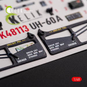 KELIK K48113 UH-60A Black Hawk - Type 1 interior 3D decals for ICM kit 1/48 – image 8