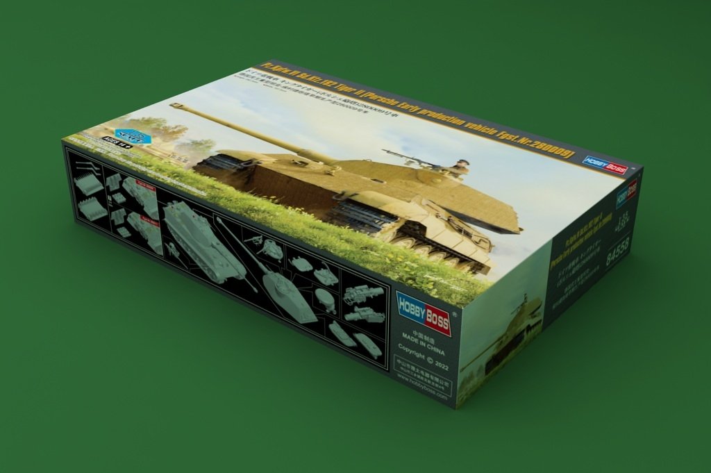 Hobby Boss 84558 Pz.Kpfw.VI Sd.Kfz.182 Tiger II Porsche Early production vehicle Fgst.Nr.280009 1/35 – image 2