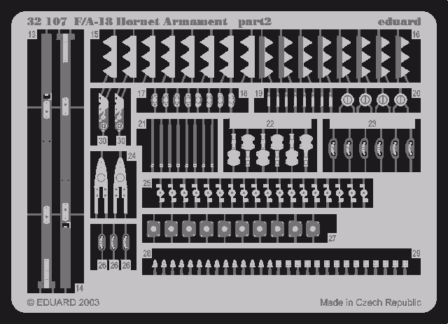 Eduard 32107 F-18 armament 1/32 ACADEMY – image 2