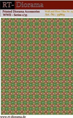 RT-Diorama 35869 Printed Accessories: Wall and Floor Tiles No.15 1/35