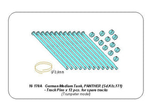 Aber 16170A Set of Pins for Spare Tracks of the Panther Tank (12 Pieces) 1/16 – image 3