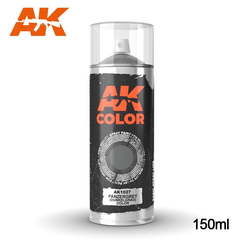 AK Interactive AK1027 PANZERGREY DUNKEL GRAB COLOR SPRAY 150ml 