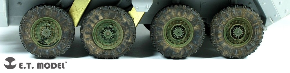 ET Model ER35-011 US ARMY Stryker Armored Vehicle Weighted Road Wheels For AFV Club 1/35 – obrázek 2