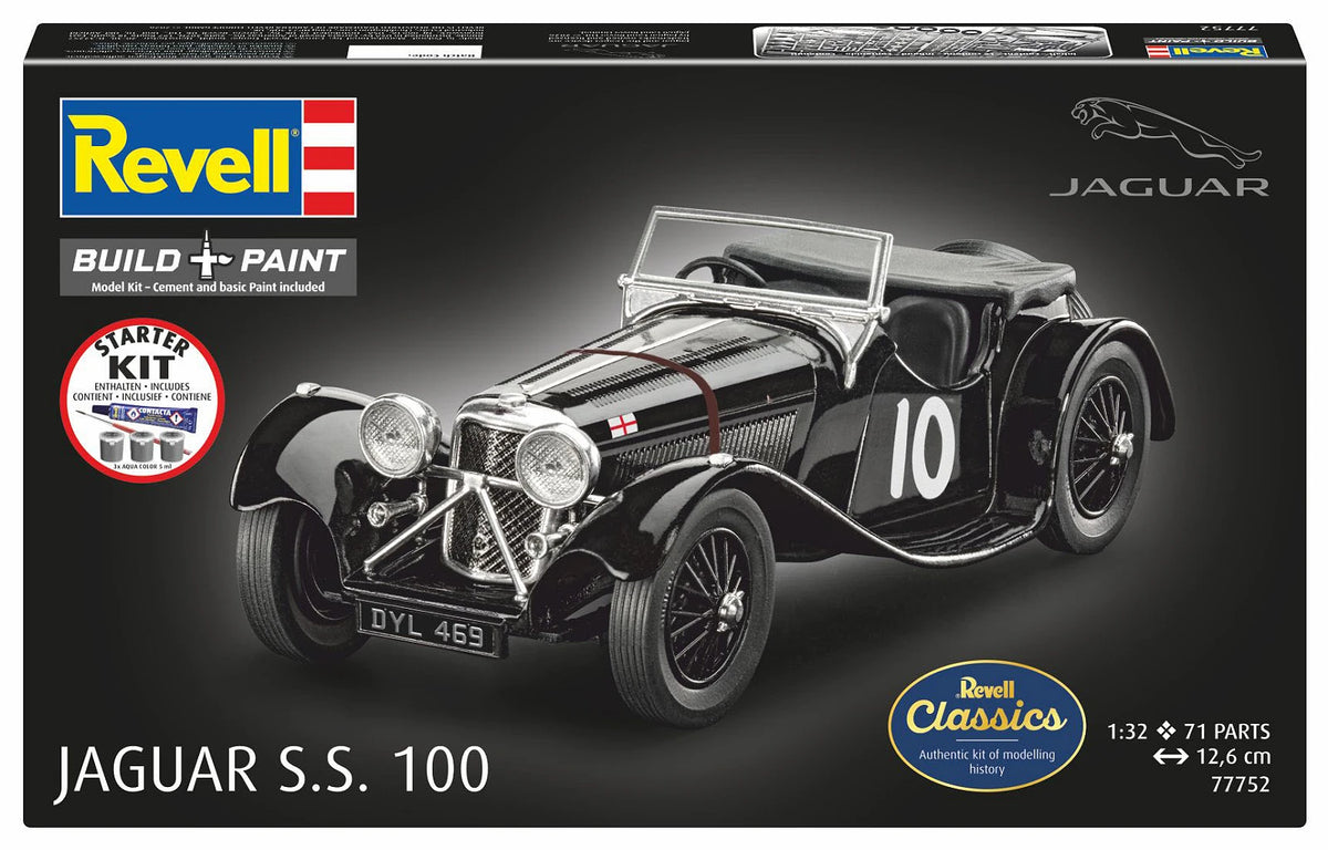 Revell 77752 Starter Kit Jaguar SS 100 1/32