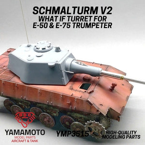 Yamamoto Model Parts YMP3515 SCHMALTURM V2 &amp;quot;WHAT IF&amp;quot; TURRET FOR E-50 &amp;amp; E-75 TRUMPETER 1/35 – image 3
