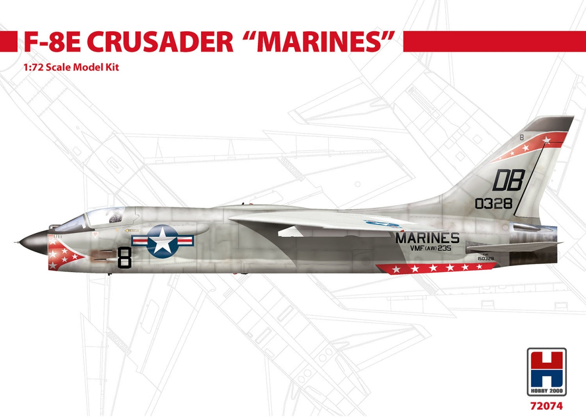 Hobby 2000 72074 F-8E Crusader Marines ( ACADEMY + CARTOGRAF + MASKS ) 1/72