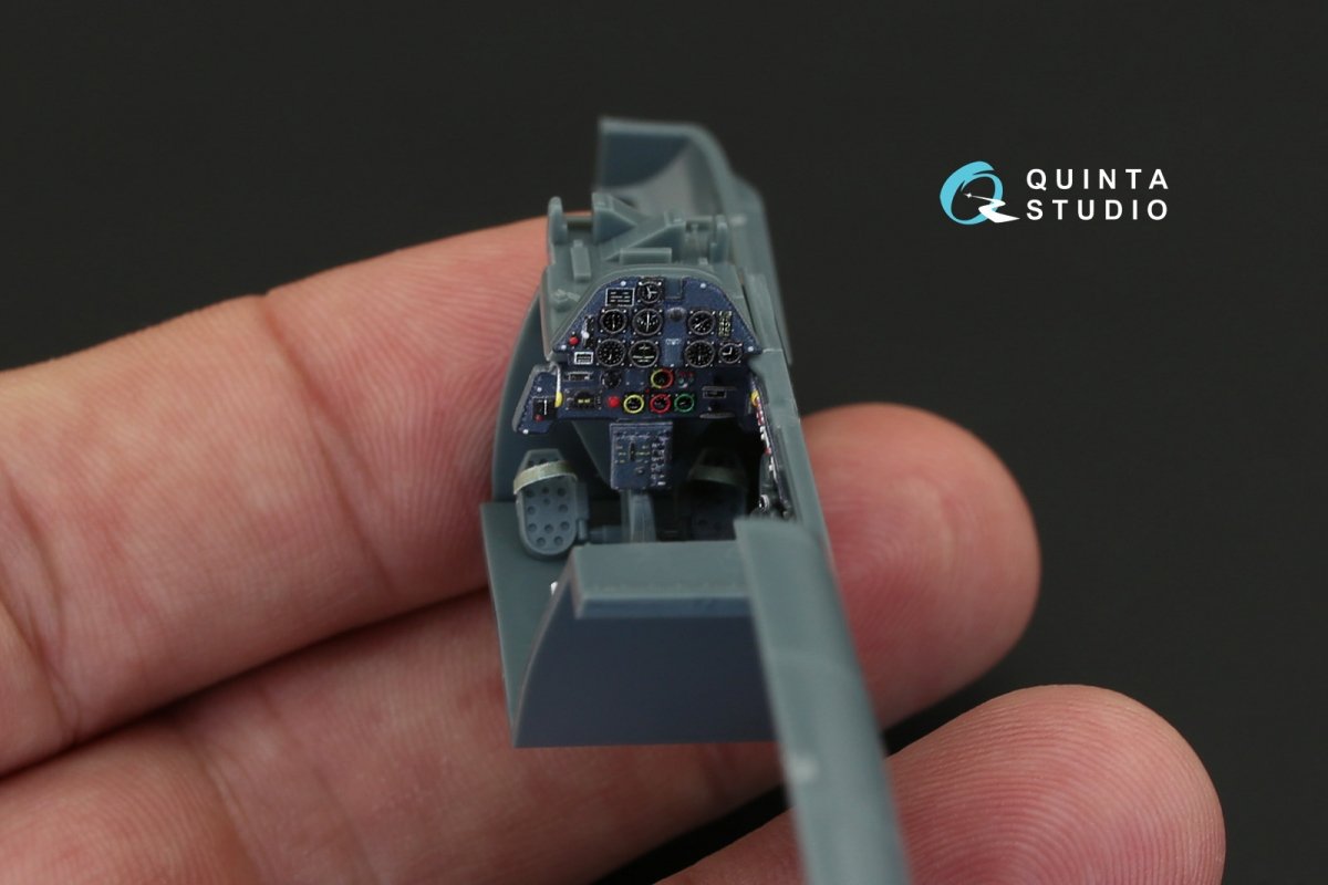 Quinta Studio QD48087 Bf 109E-4/E-7 3D-Printed &amp;amp; colored Interior on decal paper (for Eduard kit) 1/48 – Bild 6