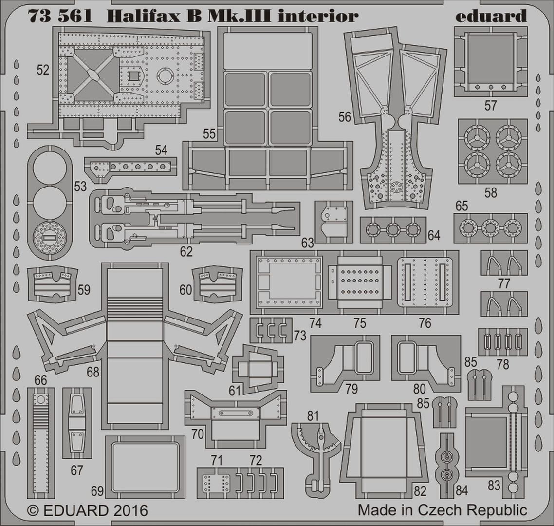 Eduard 73561 Halifax B Mk. III interior REVELL 1/72 – Bild 2