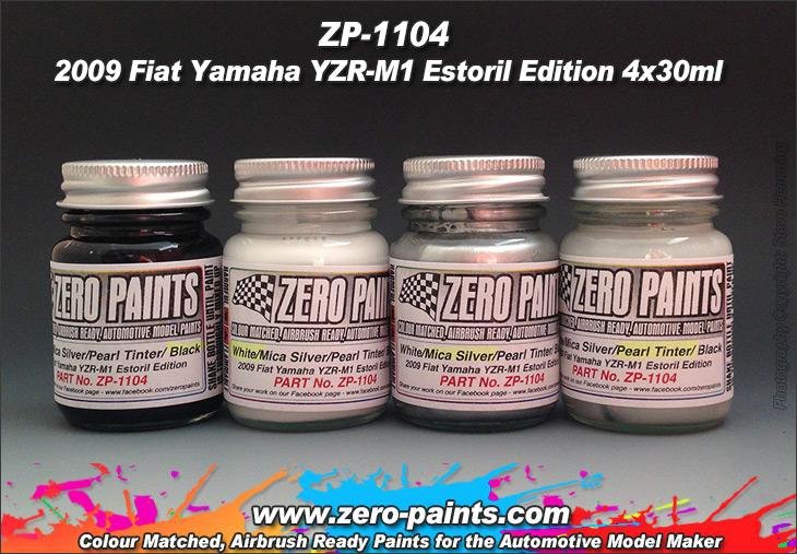 Zero Paints ZP-1104 Yamaha YZR-M1 2009 Team Fiat Estoril Edition Paint Set 4x30ml – image 2