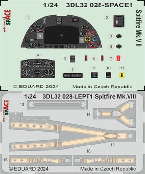 Eduard 3DL32028 Spitfire Mk.VIII SPACE AIRFIX 1/24 – imagen 3