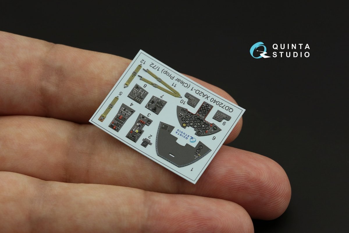Quinta Studio QD72040 XA2D-1 3D-Printed &amp;amp; colored Interior on decal paper (Clear Prop) 1/72 – imagen 4