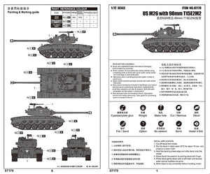 Trumpeter 07170 US M26 with 90mm T15E2M2 1/72 – Bild 3