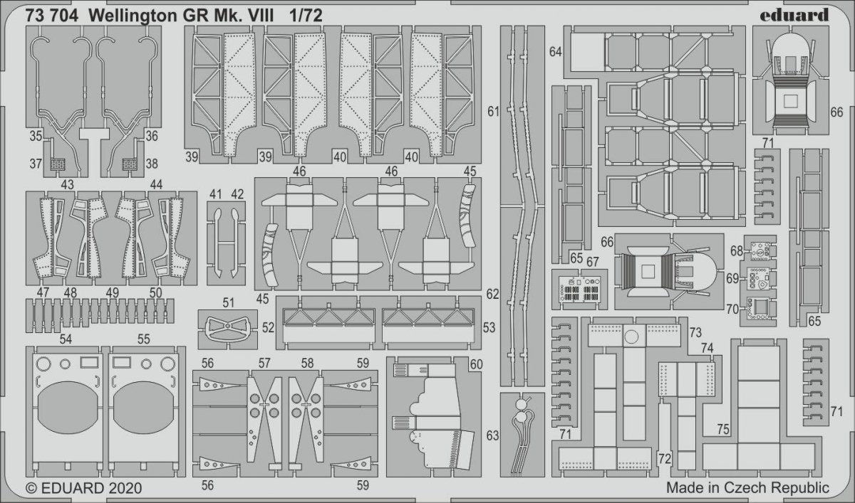 Eduard 73704 Wellington GR Mk. VIII for Airfix 1/72 – immagine 2