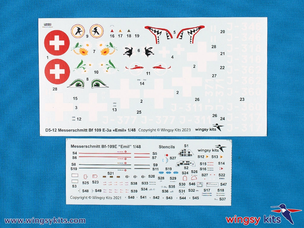 Wingsy Kits D5-12 Swiss Air Force Fighter MESSERSCHMITT Bf 109 E-3a 1/48 – image 12