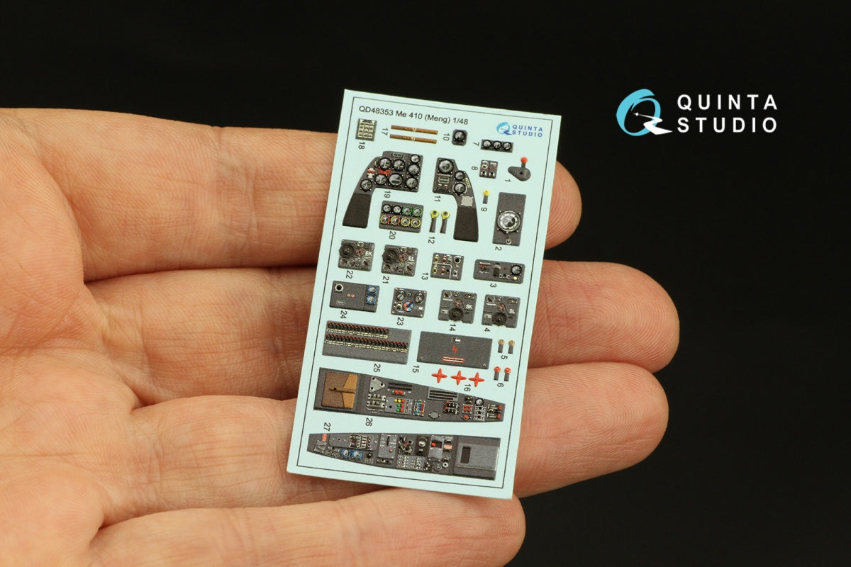 Quinta Studio QD48353 Me 410 3D-Printed &amp;amp; colored Interior on decal paper (Meng) 1/48 – Bild 5