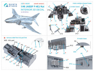 Quinta Studio QDS-48245 F-4EJ Kai 3D-Printed &amp;amp; colored Interior on decal paper (ZM SWS) (Small version) 1/48 – obrázek 2
