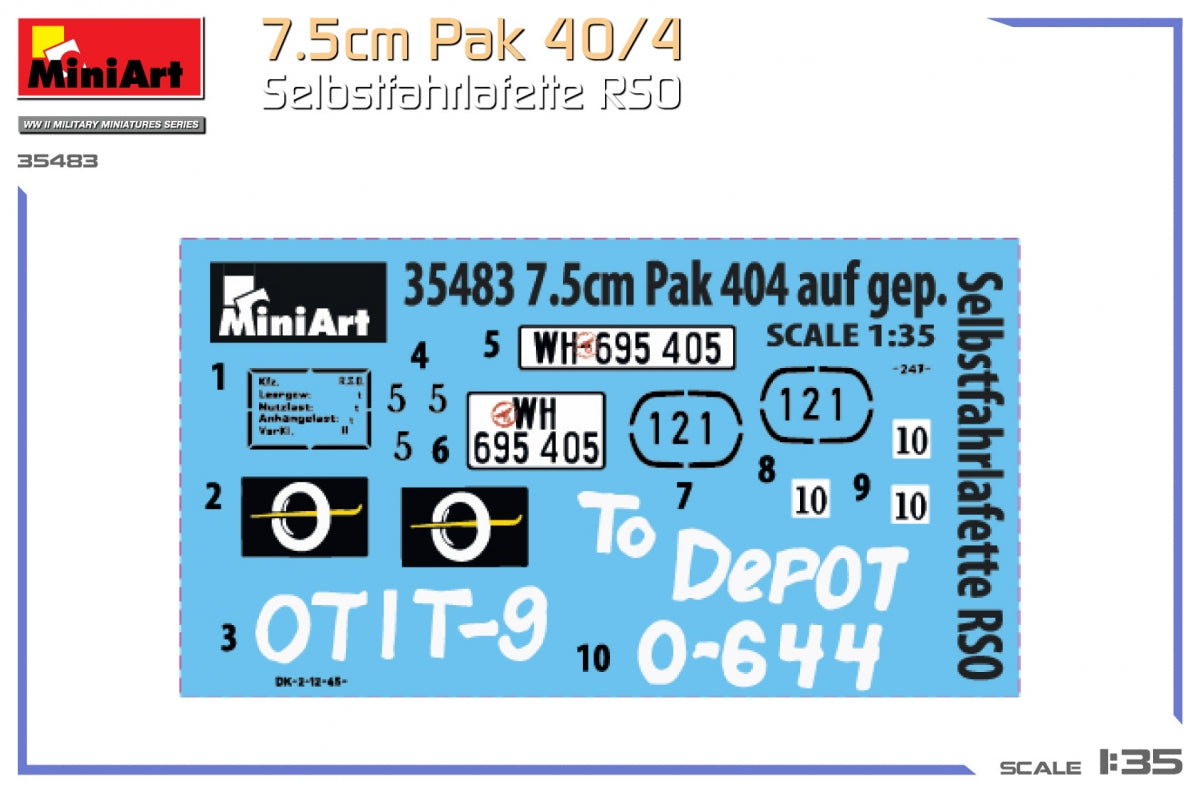 MiniArt 35483 7.5cm Pak 40/4. Selbstfahrlafette RSO 1/35 – image 2