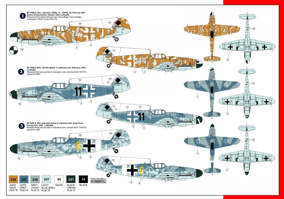 AZ Model AZ7447 Messerschmitt Bf-109G-8 Recon 1/72 – obrázek 2