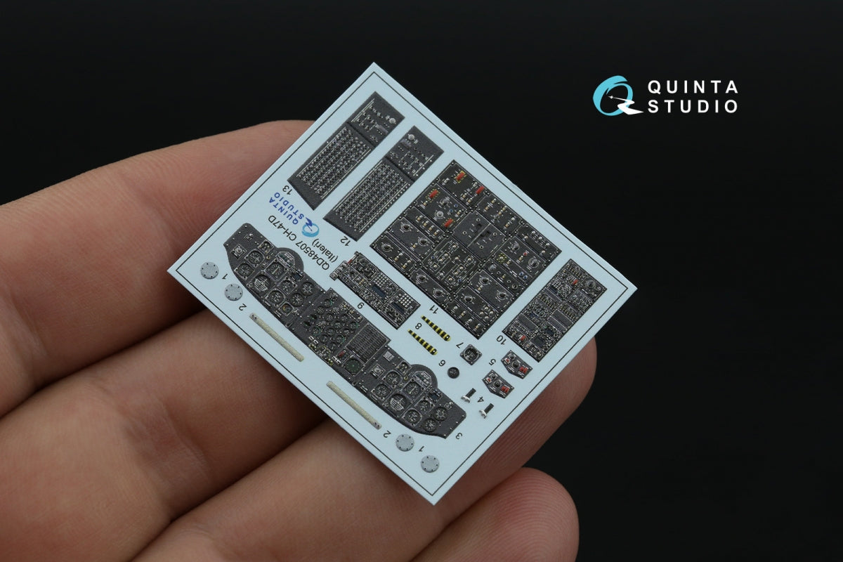 Quinta Studio QD48507 CH-47D 3D-Printed colored Interior on decal paper (Italeri) 1/48 – obrázek 5