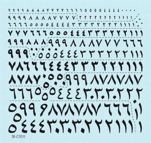Star Decals 35-C1011 Arabic numerals 1. BLACK 0-9 3 1/35 – image 2