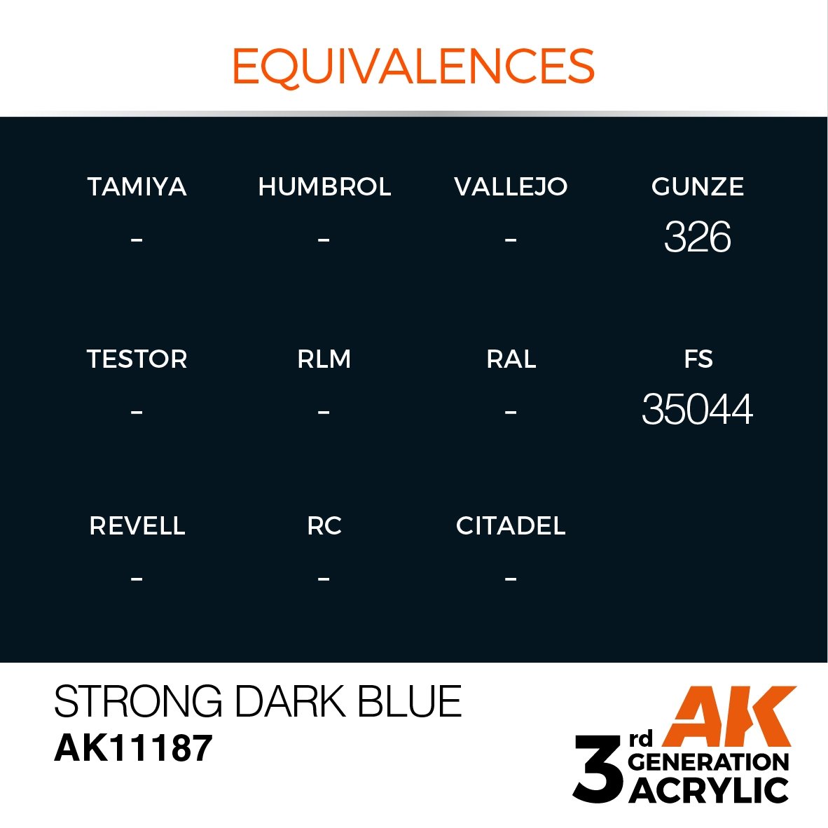 AK Interactive AK11187 STRONG DARK BLUE – STANDARD 17ml – Bild 2