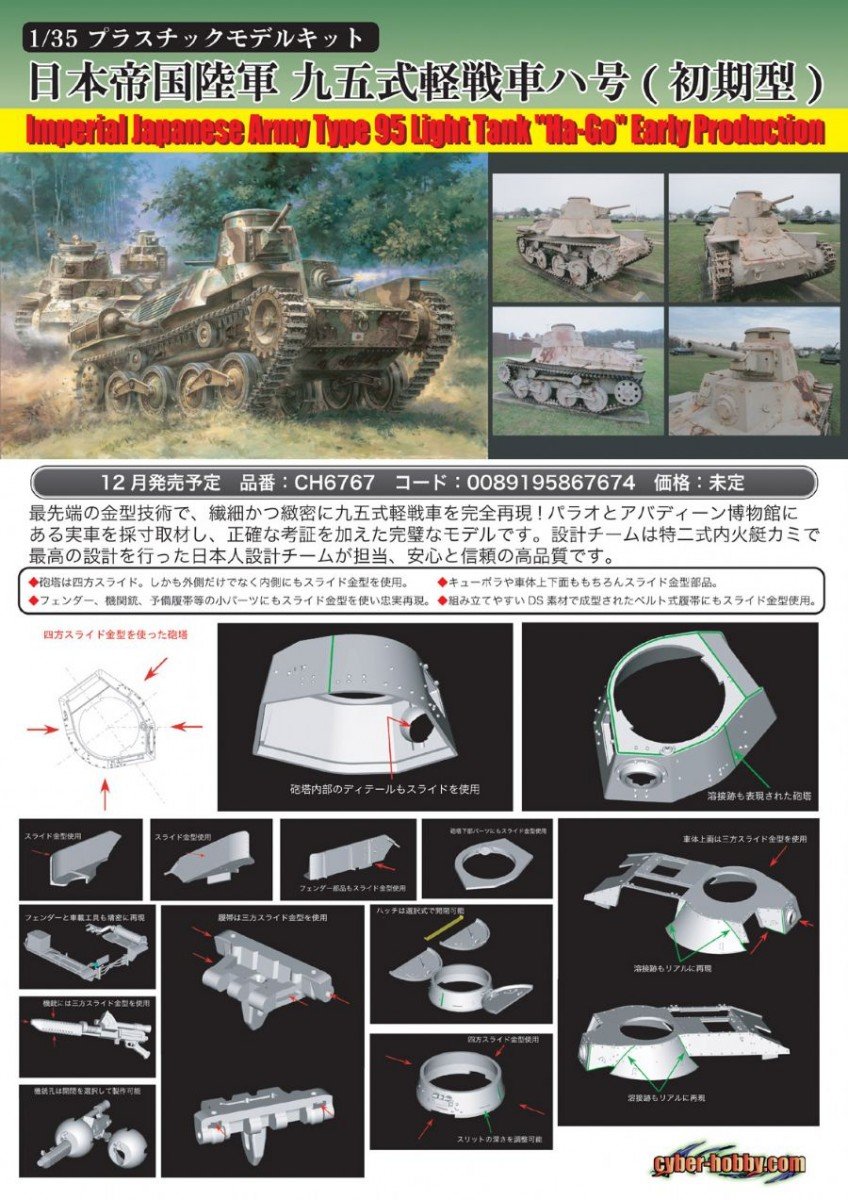 Dragon 6767 Imperial Japanese Army Type 95 Light Tank &amp;quot;Ha-Go&amp;quot; Early Production 1/35 – image 2
