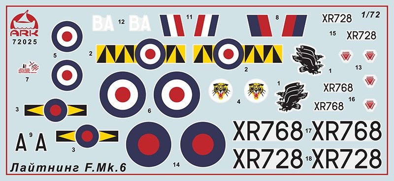 Ark Models 72025 BAC Lightning F.6 British fighter interceptor 1/72 – image 2