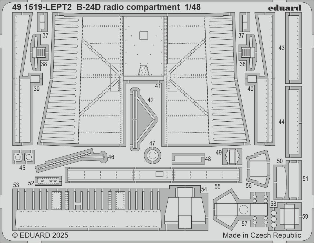 Eduard 491519 B-24D radio compartment HOBBY BOSS 1/48 – image 2