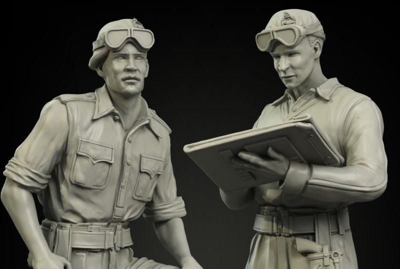 Panzer Art FI35-026 British RAC officers North Africa set 1/35 – image 2