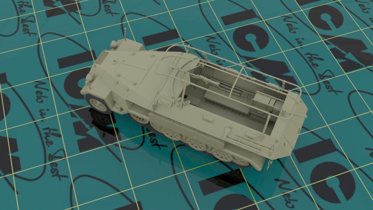 ICM 35102 Sd.Kfz.251/6 Ausf.A, Véhicule de commandement blindé allemand de la Seconde Guerre mondiale (1/35) – image 3