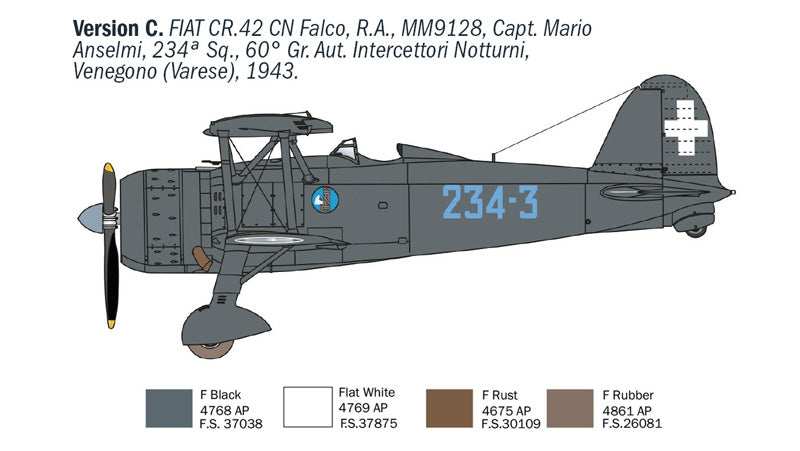 Italeri 1485 FIAT CR.42 CN Falco Night Fighter 1/72 – image 7