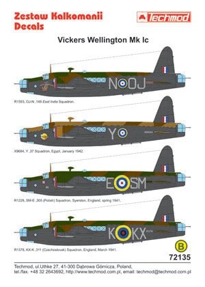 Techmod 72135 - Vickers Wellington IC 1/72 – image 2
