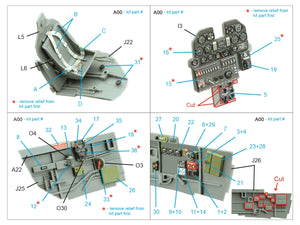 Quinta Studio QD32217 P-40N early 3D-Printed colored Interior on decal paper (Hasegawa/Eduard) 1/32 – image 2