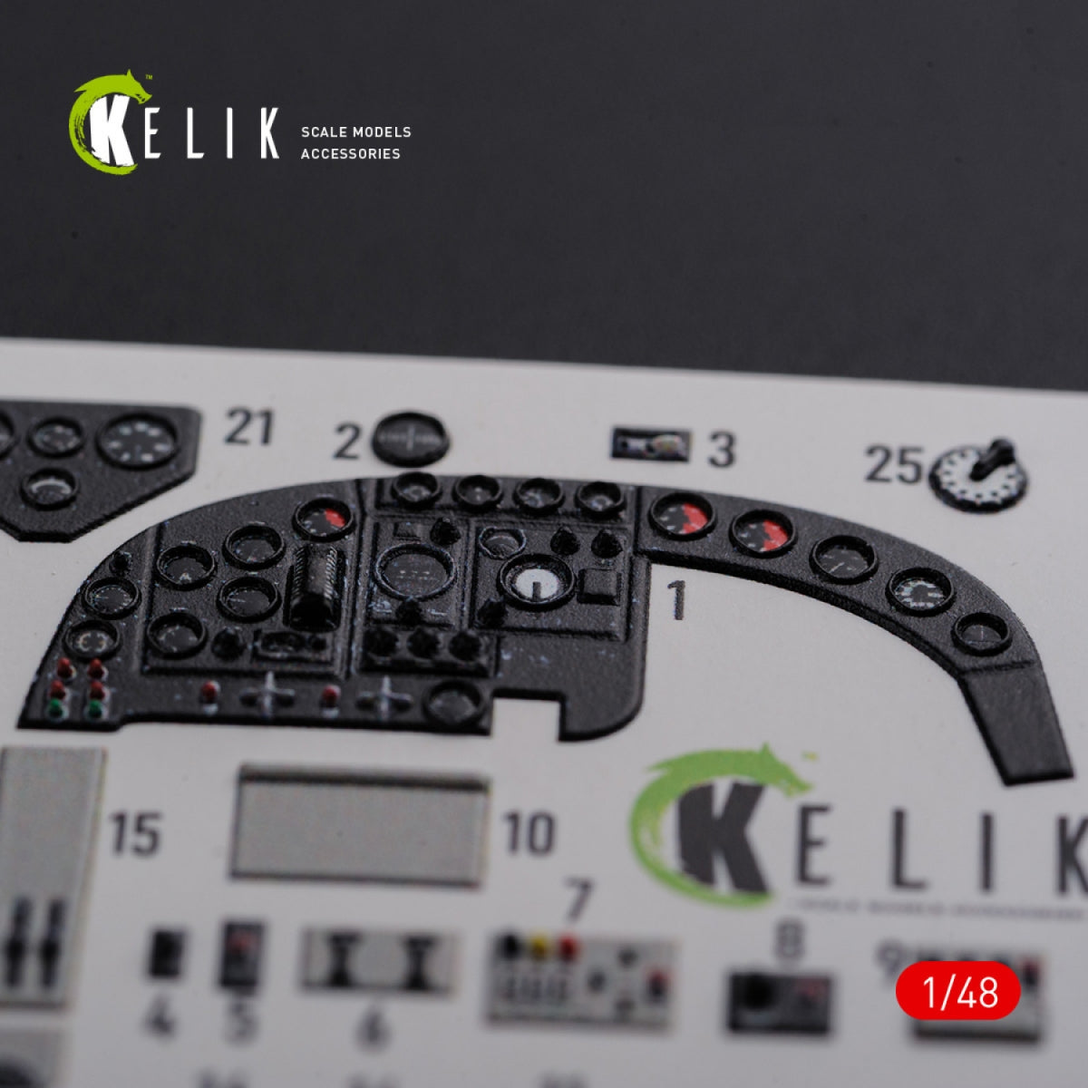 Décalcomanies 3D intérieures KELIK K48085 KI-21 pour maquette ICM au 1/48 – image 4