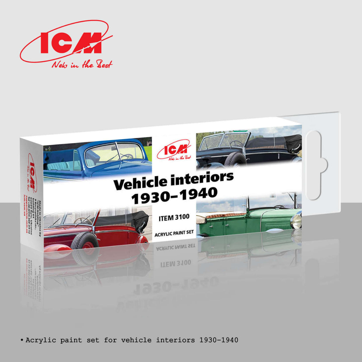 ICM 3100 Acrylic Paints Set for Vehicle Interiors (1930 - 1940) – obrázek 2